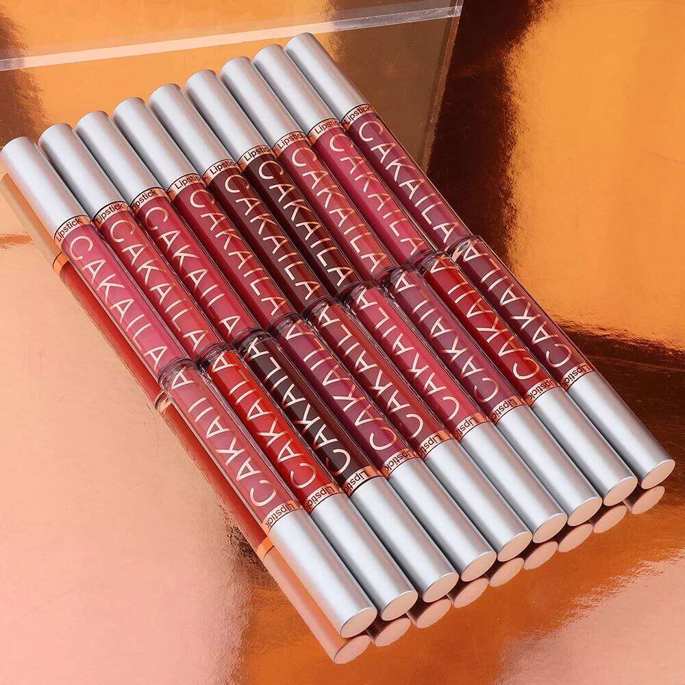 1 Pcs Waterproof Lip Gloss Lipstick Set - Nude, Dark Brown & Matte Red Shades, Long-Lasting 24-Hour Wear, Suitable for All Skin H260302