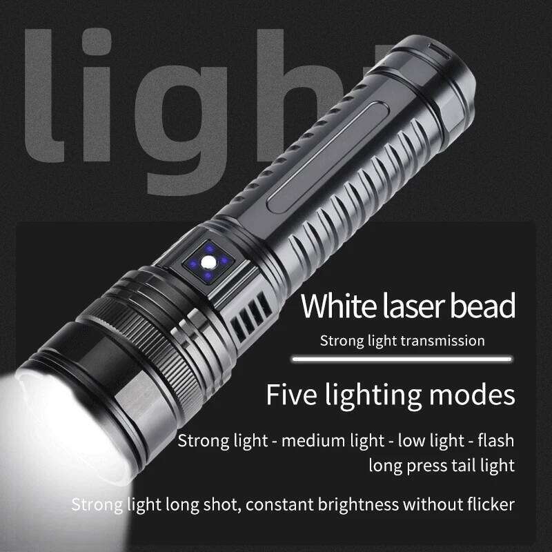 COBA Flashlight Built-in Battery Flash Light Emergency Spotlights 4km 10000LM Most Powerful Led Flashlights Tactical 15000mah Z260301