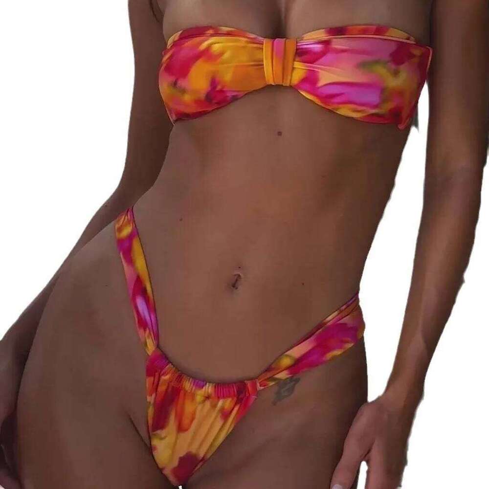 2024 New Women's Split Triangle Cup Swimsuit Bikini Spot set bikinis Z260301