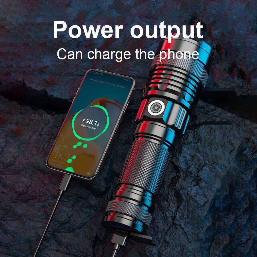 90000000LM High Power LED Type-C USB Rechargeable Tactical Torch 2500M Long Range Ultra Flashlight Camping Lantern Z260301