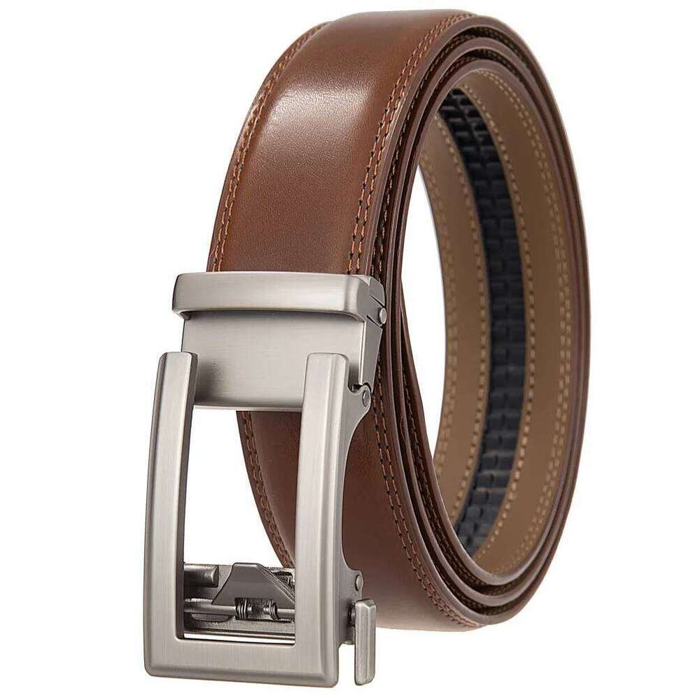 3.5cm New Business Automatic Buckle Classic Men's Second-layer Cowhide Leather Belt Versatile Clothing Accessories S260228