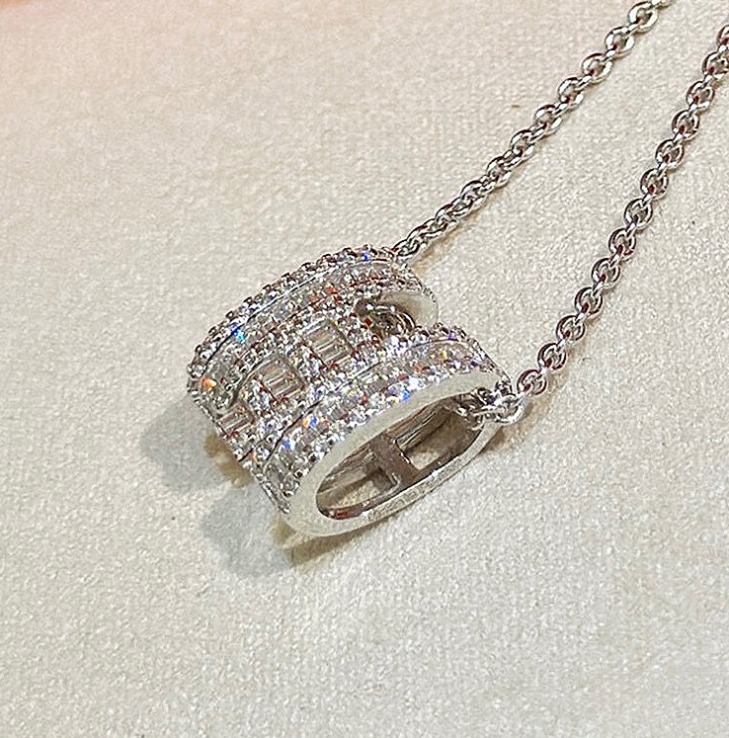 diamond necklace lock pendant necklaces designer necklace bracelet fashion for man woman gold silver chain letter designers brand jewelry mens womens