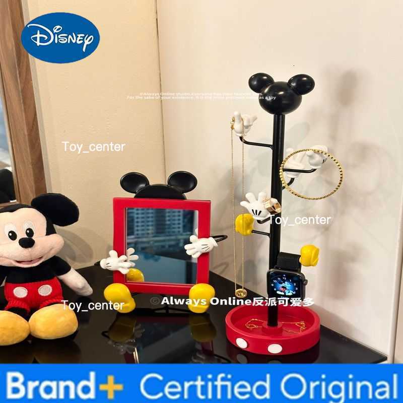 Disney Mickey Mouse Multifunctional Jewelry Rack with Mirror Creative Photo Frame Desktop Storage Organizer Home Decor H260302