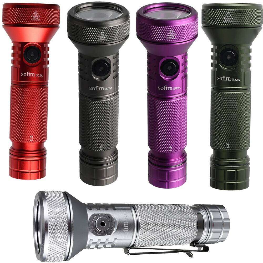 Sofirn IF22A 21700 USB C Rechargeable Powerful LED Flashlight SFT40 2100lm 680M Throw Reverse Charging Torch Z260301