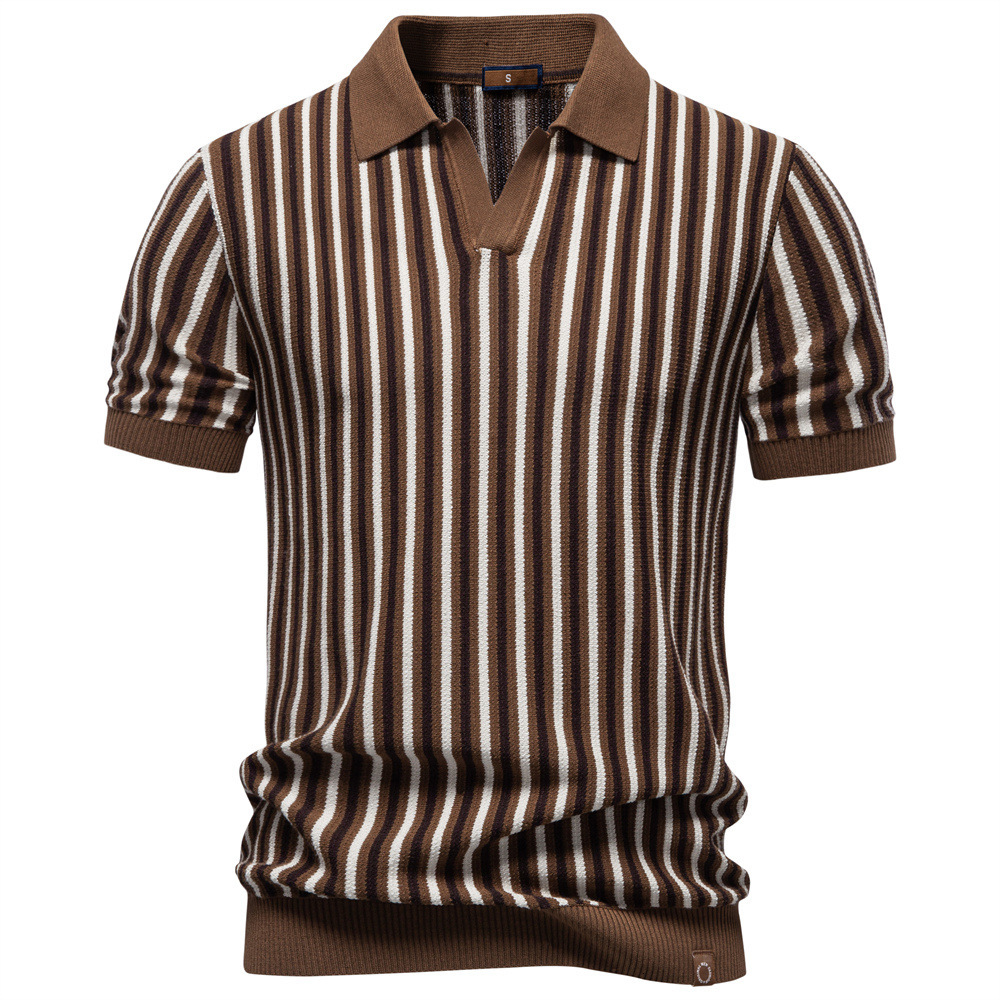 2026 Summer Polo Shirt New Fashionable Striped Short-sleeve POLO Designer Hoodie Shirt With Designer Shirt Turn-down Collar For Business Men