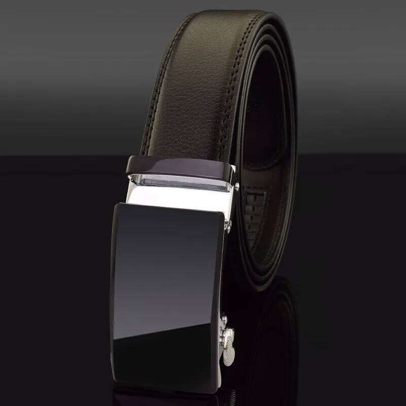 High Quality Automatic Buckle white Belt Men 3.5cm Waist Strap fashion Golf genuine leather Business Designer Cintos Masculinos S260228