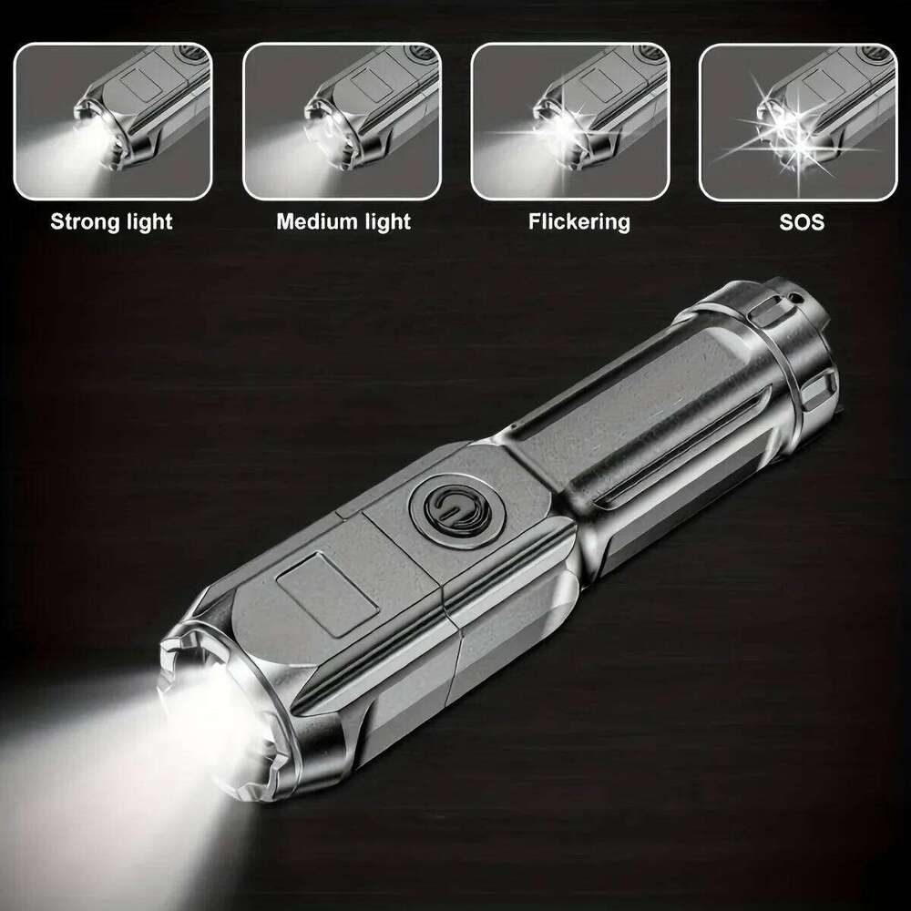 Powerful Rechargeable USB Waterproof Zoom Fishing Hunting Camping 100,00 Lumen Tactical Flashlight LED Torch Z260301