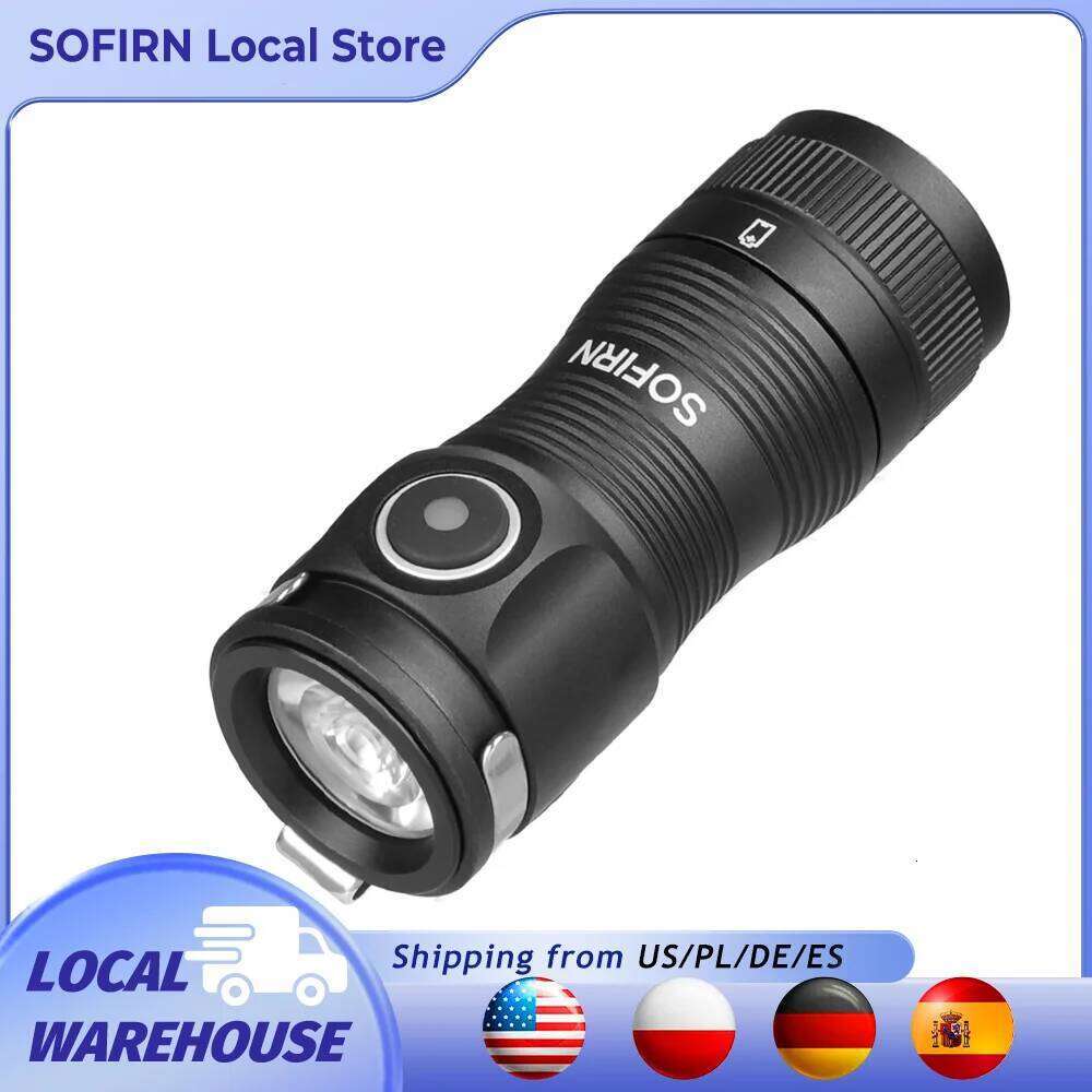 Sofirn SC13A Black 1300lm Anduril 2.0 Mini 5000K EDC 18350 Flashlight 519A LED Keychain Emergency Torch Z260301