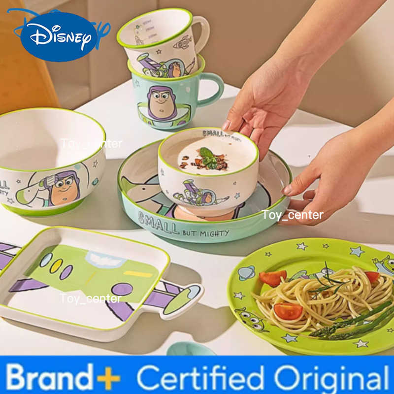 Disney Hot Story Buzz Lightyear Cartoon Tableware Dishes Household ChildrenS Plates Yogurt Bowls Breakfast Plate Birthday Gifts H260302