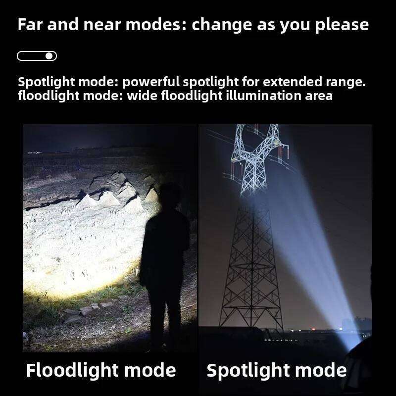 Patrol Spotlight Long-range Strong Flashlight, Portable, Rechargeable, Small, Extendable, Broad-beam, White Light Z260301