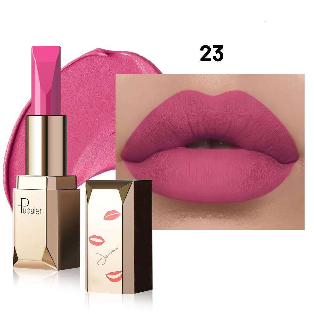 Matte velvet matte lipstick - smooth and light. High pigment, long-term wear, non-drying formula. Long-lasting stain resistance, H260302