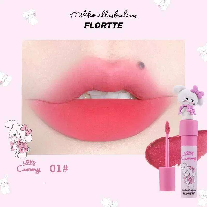 FLORTTE/MIKKO Co Branded Lipstick Milk Cake Cream Soft Mud Lip Glaze Tint Matte Velvet Lipsticks Beauty Korean Cosmetics H260302