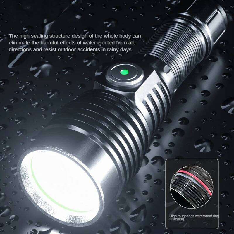 Strong Power SST40 Led Flashlight Portable 26650 Battery Self Defense Type-C USB Rechargeable Flashlights Torch Camping Lamp Z260301
