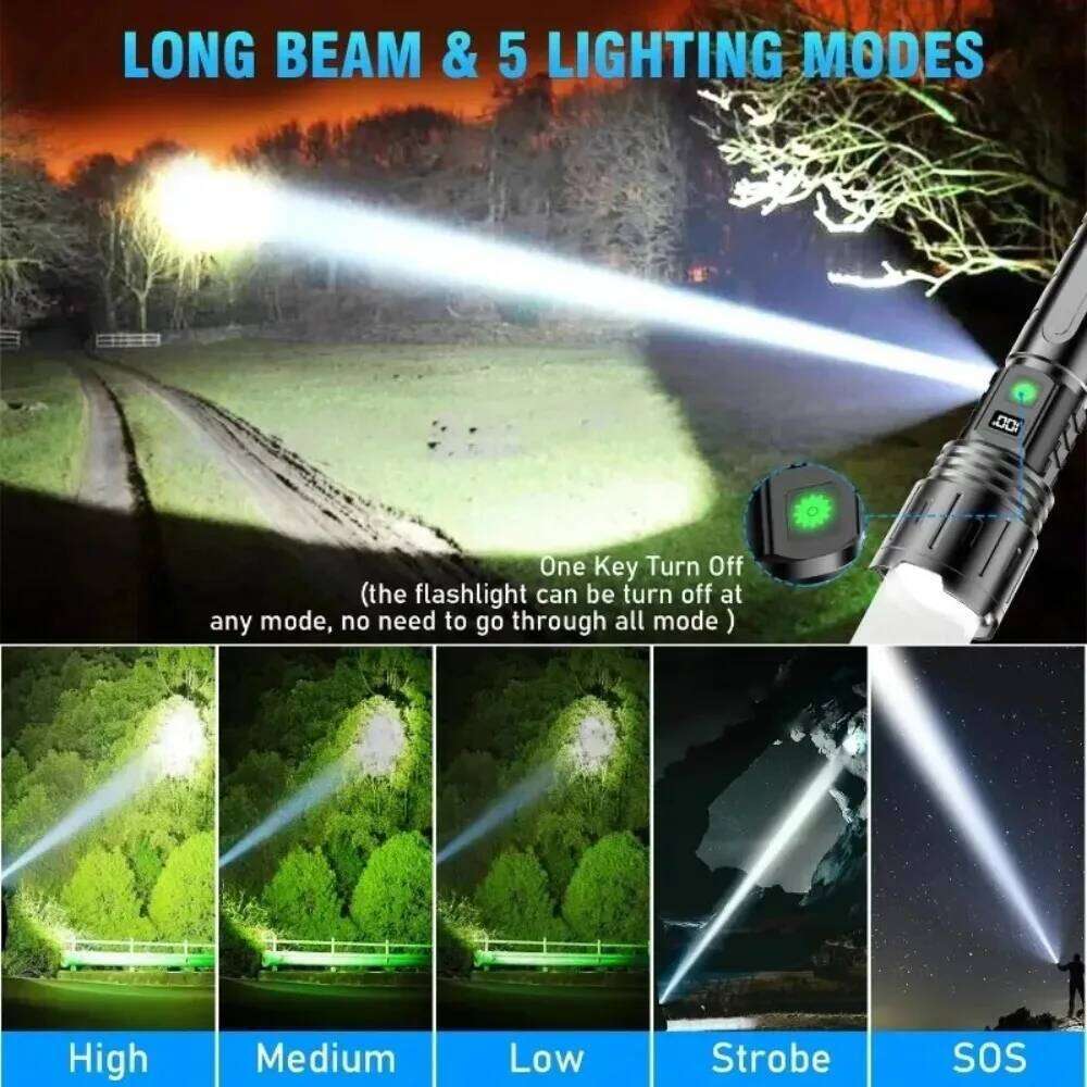 high brightness LED White Laser Flashlight Long Shot Work Light Zoomable Rechargeable torch for Car Repair Outdoor Emergency Z260301