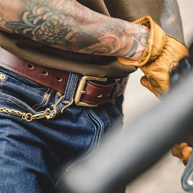 Maden Tooling Cow Genuine Leather Luxury Strap Male Belts Pin Buckle Waist New Fashion Coffee Classice Belt for Men High Quality S260228