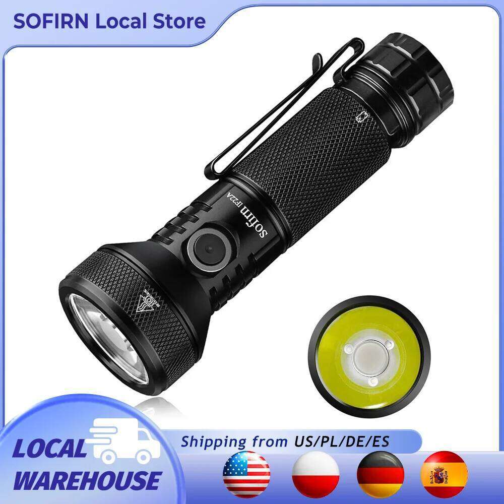 Sofirn IF22A 2100lm Flashlight 21700 Powerful Light SFT40 LED 680M Long Range USB C Rechargeable Charging Throw Torch Z260301
