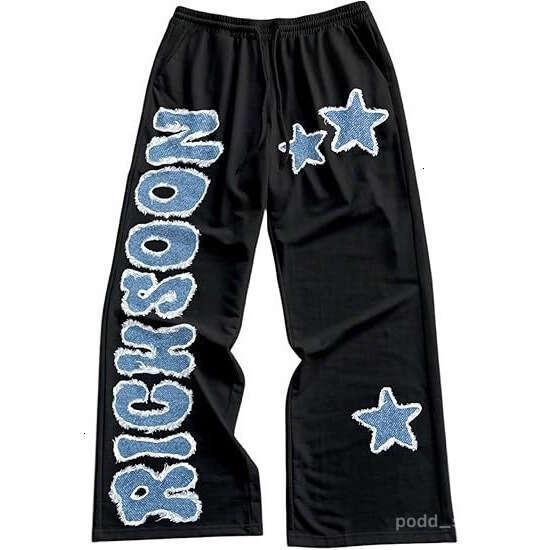 Free Shipping Mens Pattern Cross Print Flared Sweatpants Gothic Y2K sweat baggy pants men Casual Drawstring Pants Men's Clothing - view 1