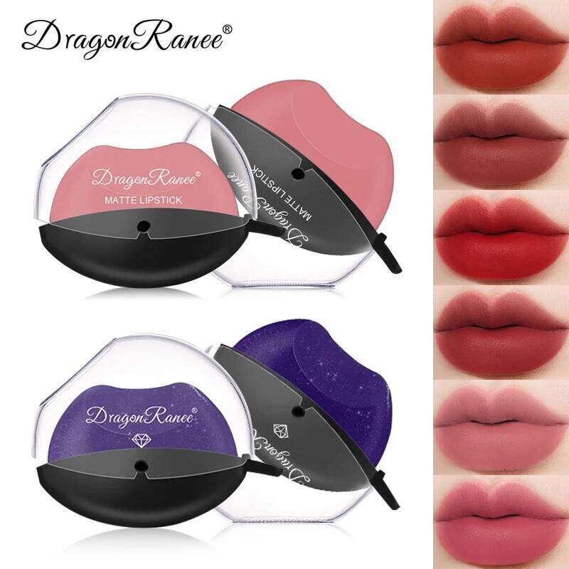 New Squeeze Into Lazy Lip-shaped Lipstick Moisturizing Matte Lip Makeup Tint Waterproof Nonstick Cup Lipgloss Korean H260302