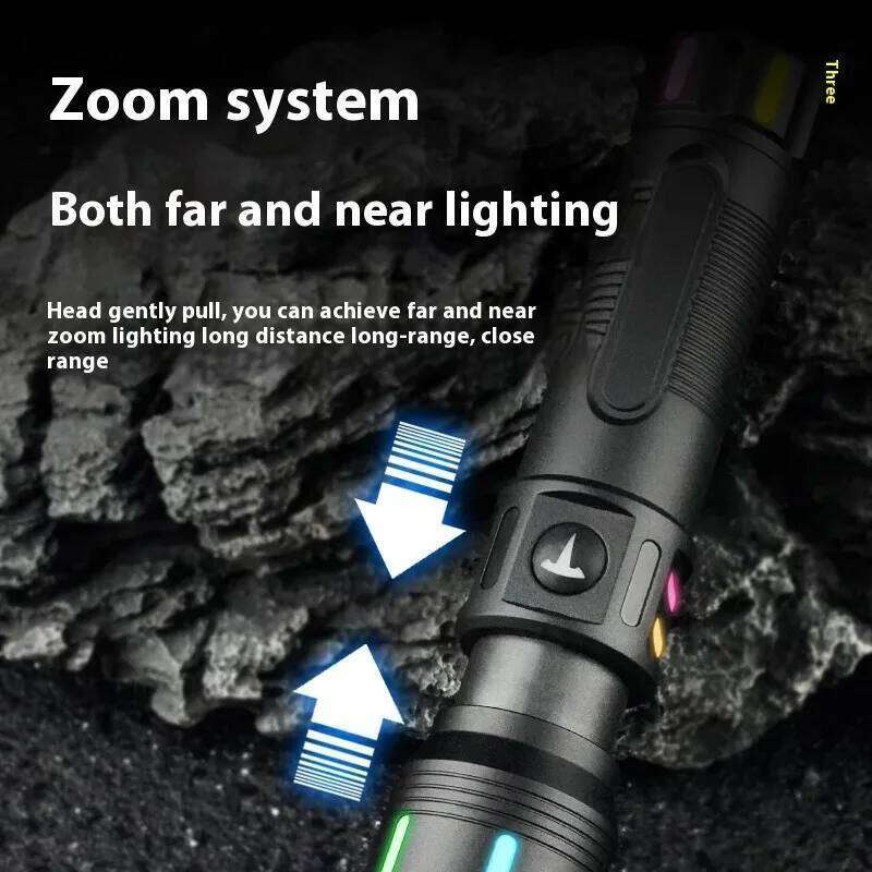 Ultra Bright White Laser LED Flashlight Zoomable Rechargeable Waterproof Outdoor Hiking Emergency Fishing Camping Lamp Z260301