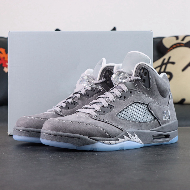 Wolf Basketball Shoes Grey LJR Grade Baskeball With Box 2026 5s Flint Full-Length Air Midsole Outsole Carbon Fiber Plate S2 HUPU Sneakers Z260601