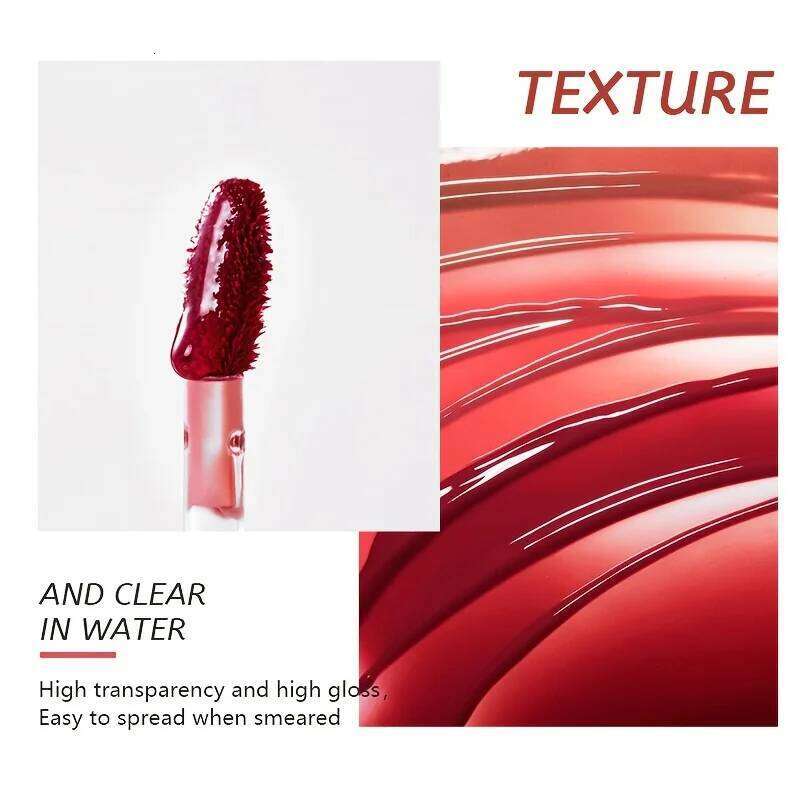 Glossy Liquid Lipstick, High Shine Waterproof Lip Gloss, Long Lasting Moisturizing Berry Tint for Sexy Full Lips H260302