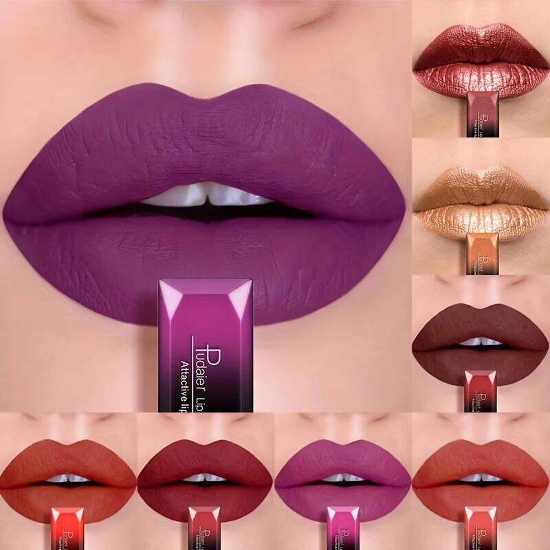 Waterproof Velvet Matte Liquid Lipstick 17 Shades Long Lasting Non Stick Cup Smudgeproof Lip Color for Women H260302