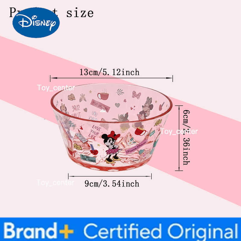 Disney 1pc cartoon Minnie Mouse AS plastic transparent plate bowl family dinner and birthday party gift tableware H260302
