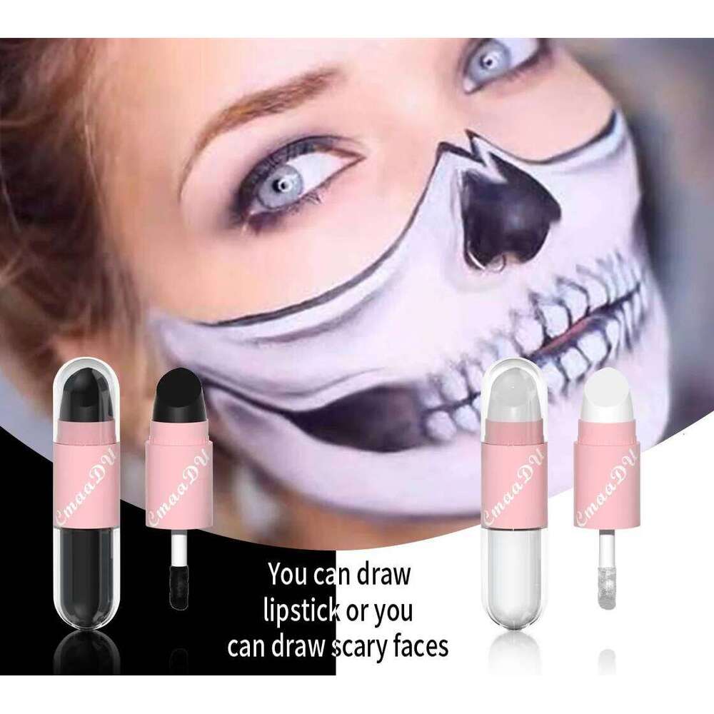 Halloween Gloss Set, 3-Piece Non-Stick Shiny Lipstick, Glittery Purple and Black Lip Colors, Long-Lasting, Non-Transfer H260302