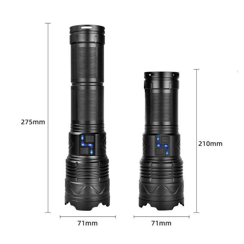 MONHNR Powerful LED Flashlight Super Bright Spotlight Long Range Zoomable Emergency Torch Outdoor Lamp lantern Power Display Z260301