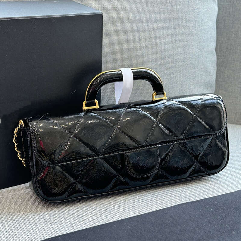 Designer 25K Handbags Glossy Leather Shoulder Bag Flap Purses Retro Ladies High Quality Chain Crossbody Bag Totes Bag