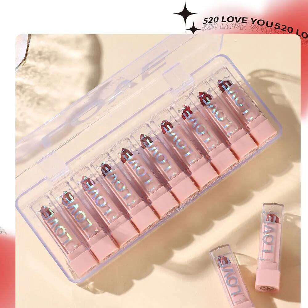 10 PCS Matte Lipstick Kit Free Shipping lip gloss Korean cosmetics LIpgloss Makeup for women Lip pencil cheap make up Beauty H260302