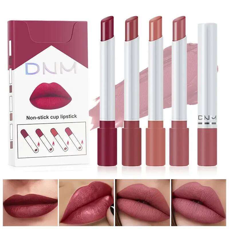 Matte Finish Set Smoking Tube Velvet Mist Moisturizing Lipstick Gloss Pigment Lip Makeup Cosmetics H260302