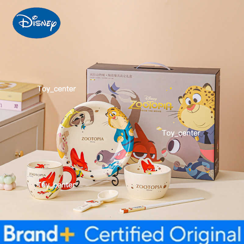 Disney Stitch Winnie the Pooh Ceramic Dinnerware Set - Bowl Plate Cup Spoon Chopsticks for 1 Person Home Kitchen Birthday Gift H26030211