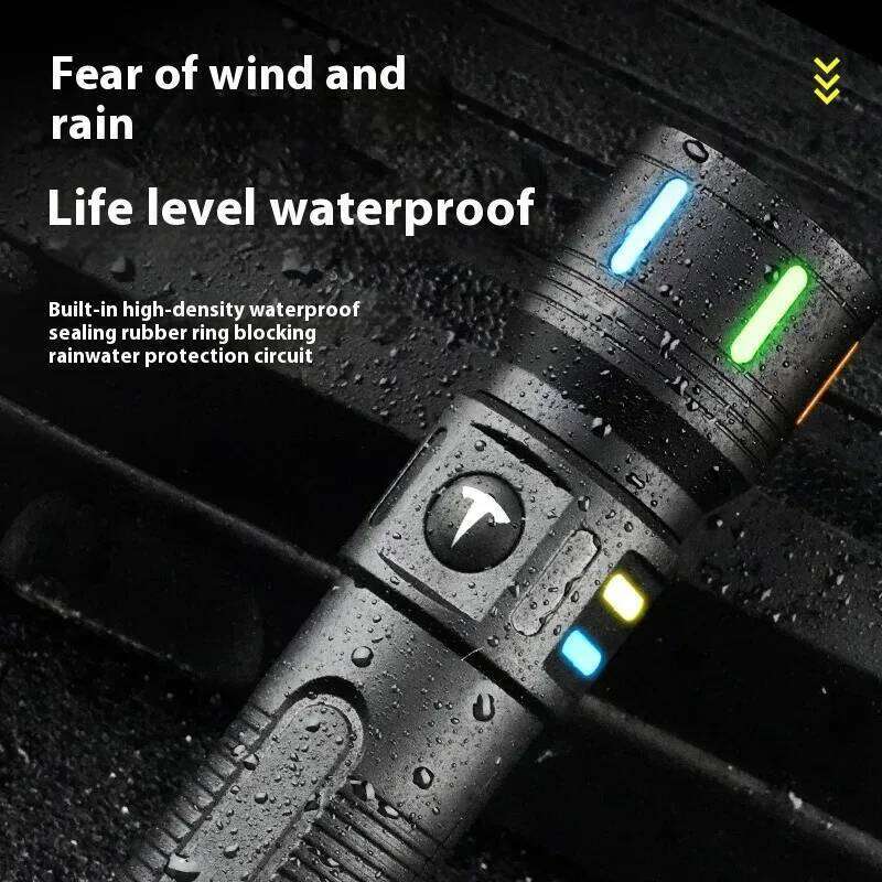 Ultra Bright White Laser LED Flashlight Zoomable Rechargeable Waterproof Outdoor Hiking Emergency Fishing Camping Lamp Z260301