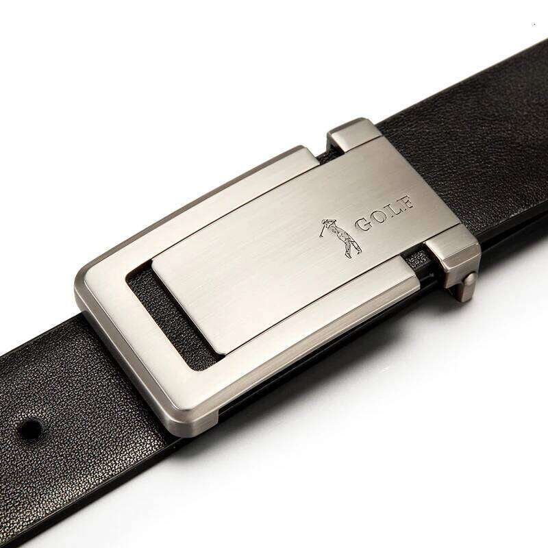 GOLF Genuine Leather Men's Casual Trend Cowhide Youth Plate Buckle Business Pant Belt S260228