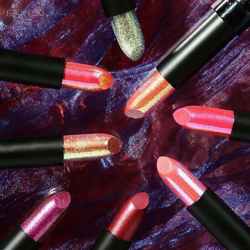 15 Colors Metallic Chameleon Waterproof Long Lasting Lip Gloss Pearlescent Glitter Diamond Lipstick Party Lips Makeup H260302