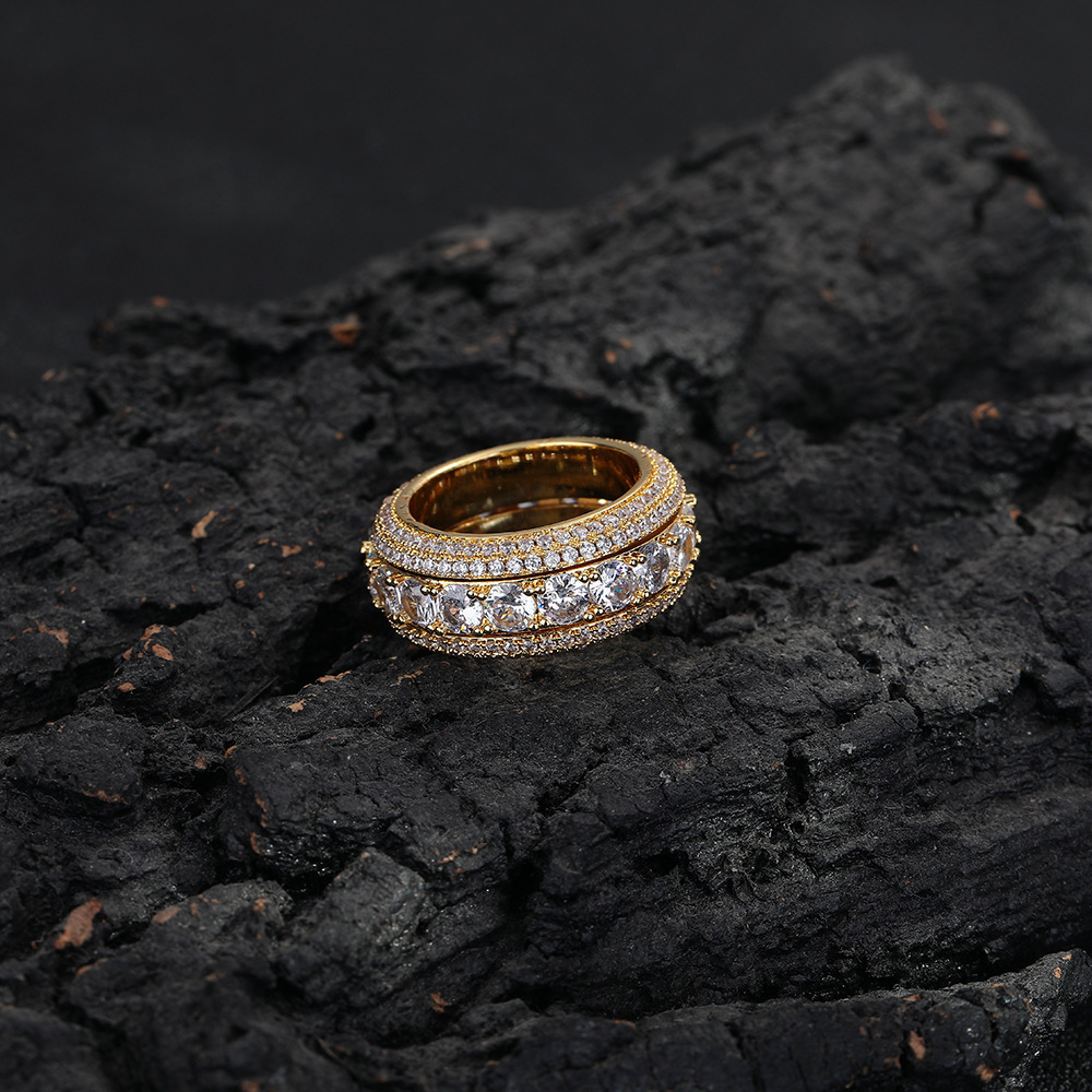 Jewelry Male ring 5A Zircon Cz white gold filled Party Engagement Wedding Band Ring for Men Size 7-11 S18101608