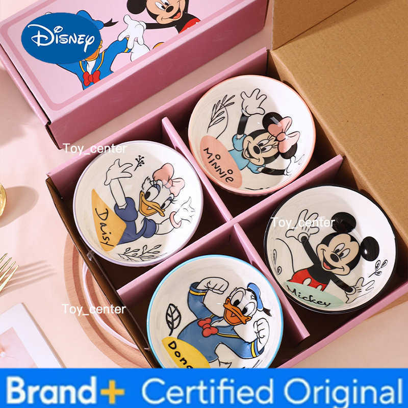Disney Ceramic Rice Bowl Set 45-Inch Vertical Design Featuring Mickey Minnie Donald Duck Daisy Patterns Household Cutlery Gifts H2603021