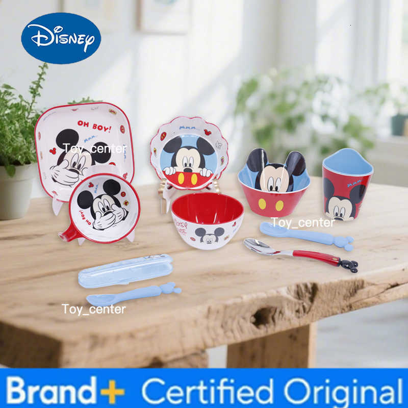 Disney 1pc Mickey Mouse cartoon Melamine tableware Family Dinner Birthday party Christmas drop resistant tableware H260302