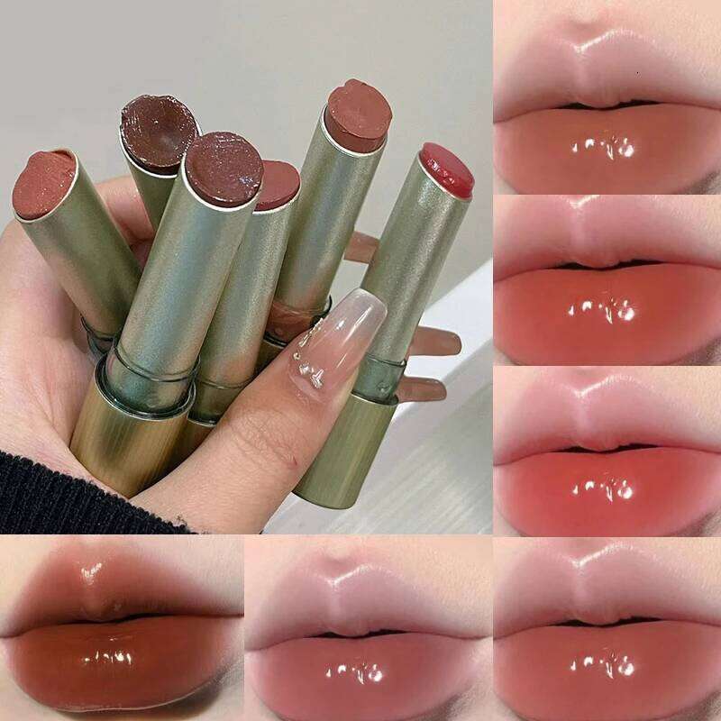 HERORANGE Heart-Shaped Moisturizing Lipstick: Mirror-Like Shine with Hydrating Formula - Natural Look for a Dewy, Radiant Finish H260302