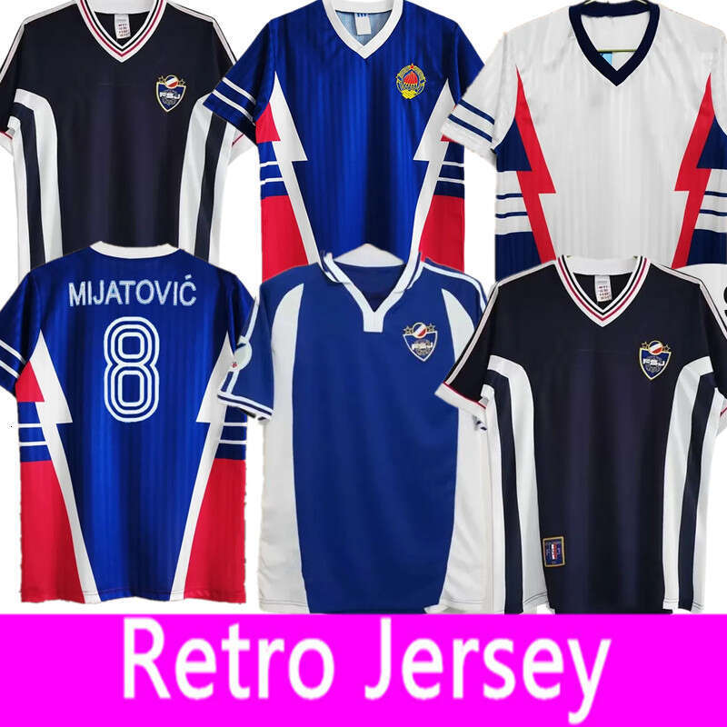 Retro Yugoslavia 2000 Soccer jerseys 1990 1992 1998 Jugoslavija Mijatovic Mihajlovic Stankovic Jugovic Stojkovic SAVICEVIC classic vintage football shirt