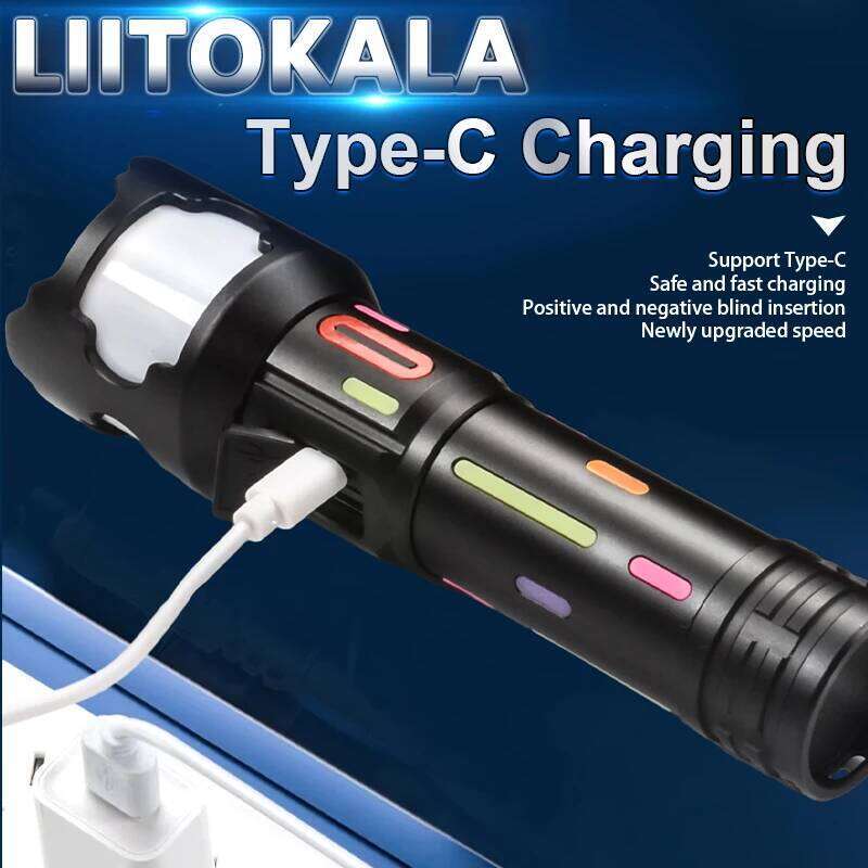 LiitoKala Strong Light LF-2405 Flashlight Color Reflective Strip Detachable 18650 26650 Battery 1000LM or above Z260301