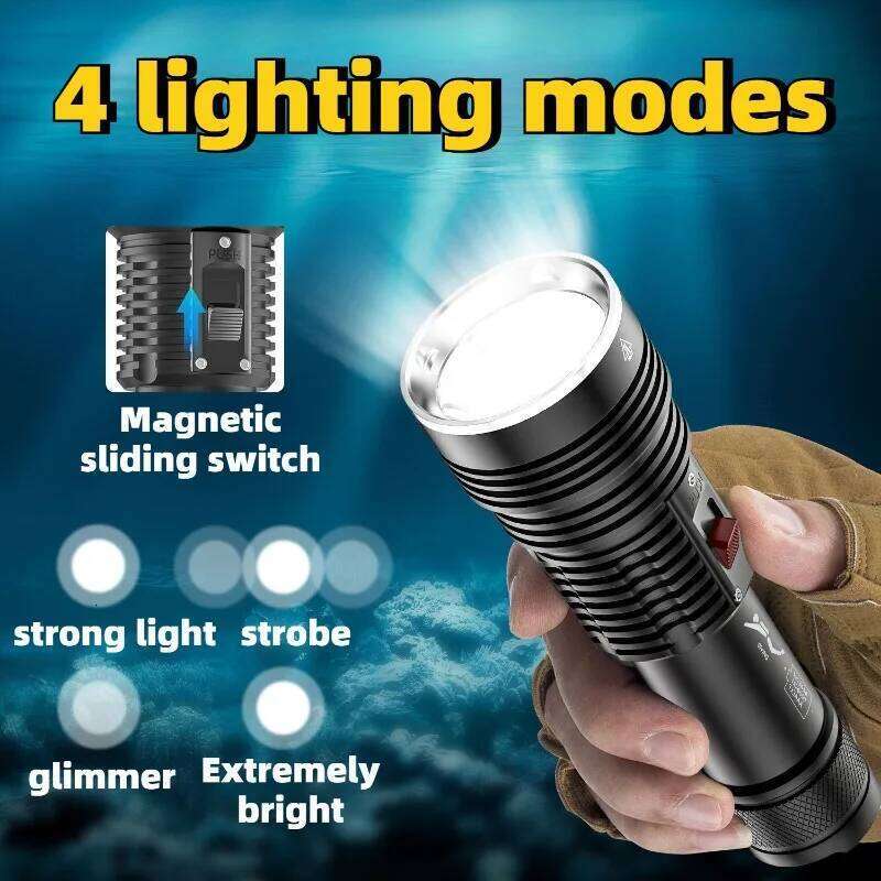 Strong Light Professional BT90 Chip Flashlight Waterproof Rechargeable LED Torch Powerful Scuba Diving Lantern Z260301