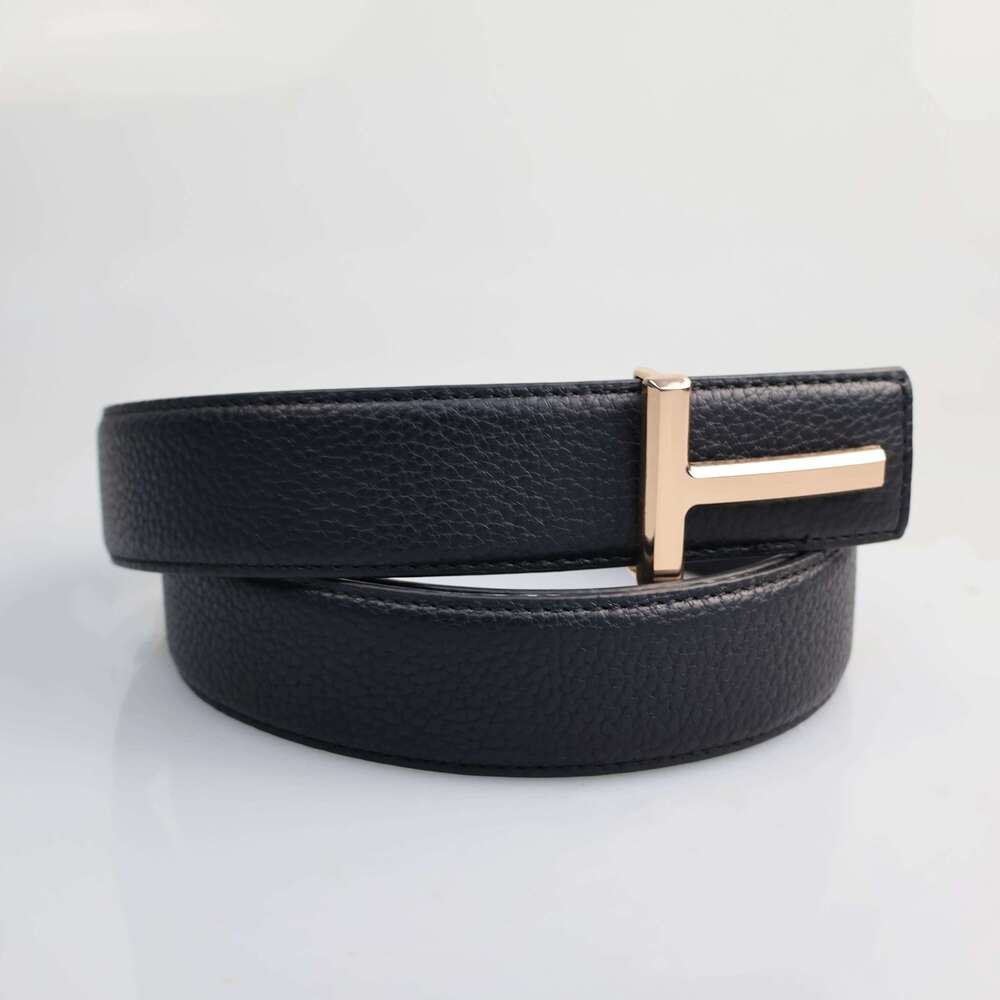 High Quality Designer Belts Men Fashion T Letter Luxury Famous Genuine Leather Belt Jeans Formal Cowskin Black Waist Strap 3.8cm S260228