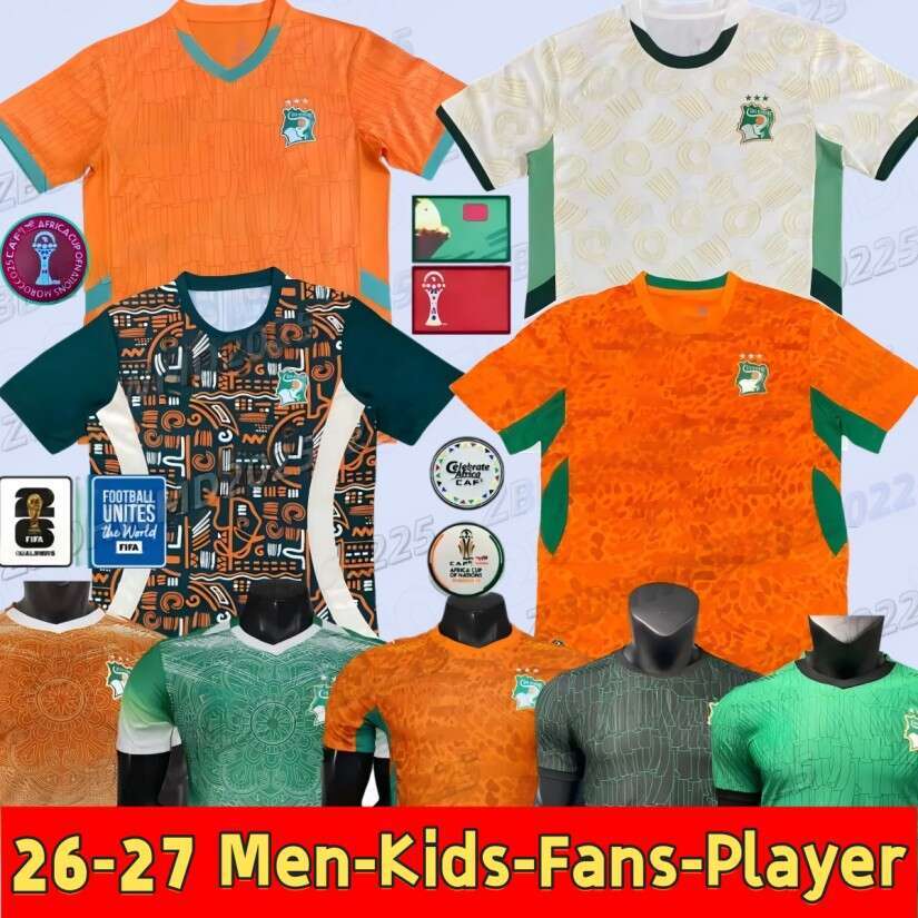 2025 2026 Ivory Cote dIvoire COASTS 26 27 d'Ivoire AFCON Soccer Jersey Vintage Tops Camiseta Futbol Home Away Player Fans version football Shirt