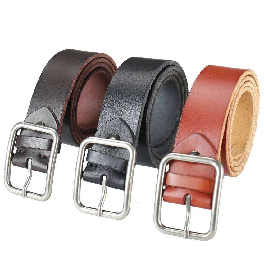 Vintage 100% Genuine leather Men High Quality Natural Cow Leather Men's Belt Male Strap for jeans or pants S260228