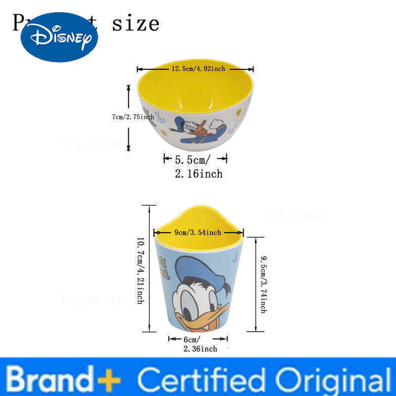 Disney 1pc cartoon Donald Duck Blue and Yellow melamine tableware Family dinner Birthday party Resistance to falling tableware H260302