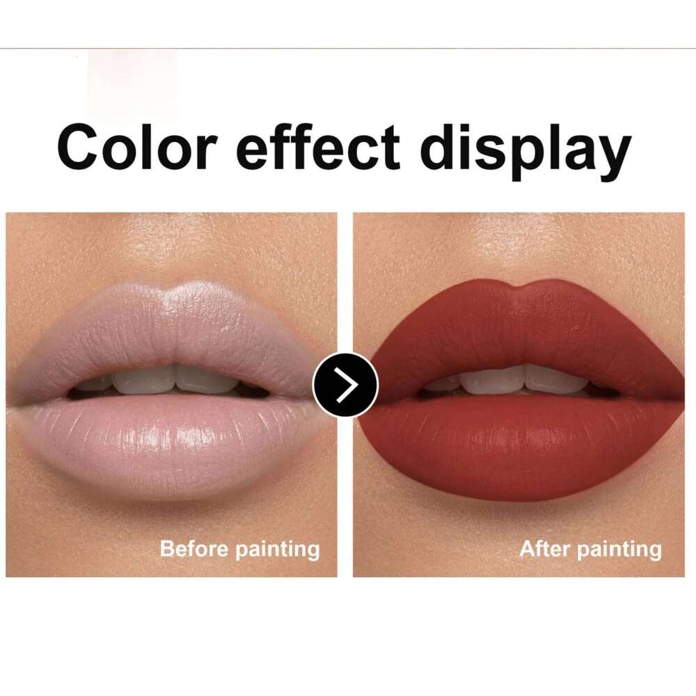 8 Colors Deep Matte Lipstick Waterproof Non-Stick Velvet Texture Easy Apply Rose Red Lip Makeup Long-Lasting Cosmetics H260302