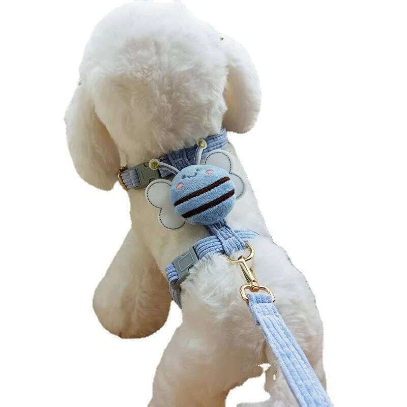 Adjustable Cat Leash Set for Small Dogs Puppy Vest Outdoor Walking Lead French Bulldog Chihuahua Comfortable Pet Harness