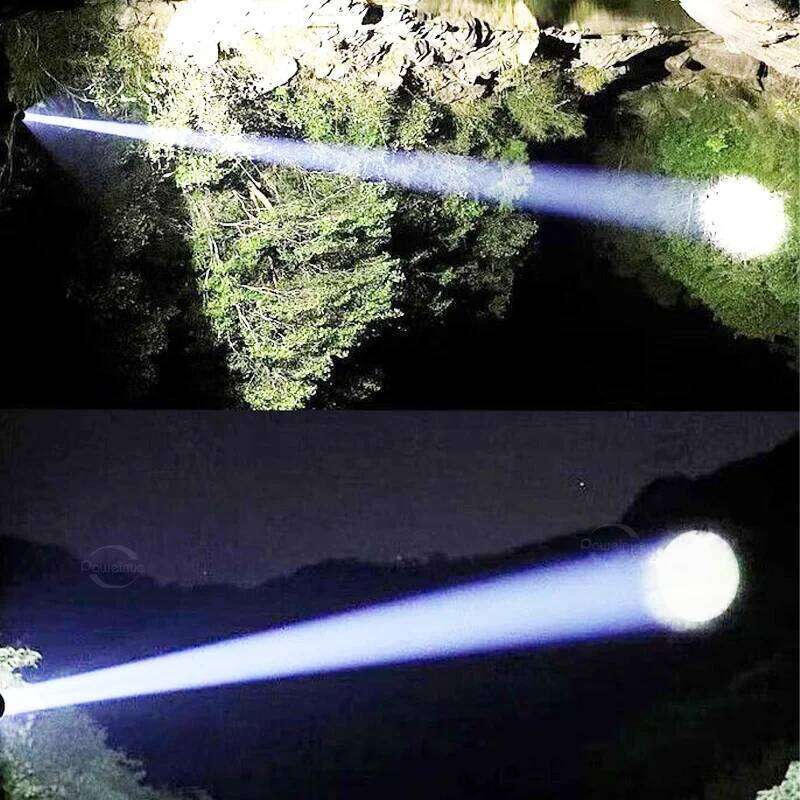 8000000LM Strong Light Flashlight Most Powerful LED 800W Super Bright Flashlights Type C Rechargeable Lamp Long Shot Torch Z260301